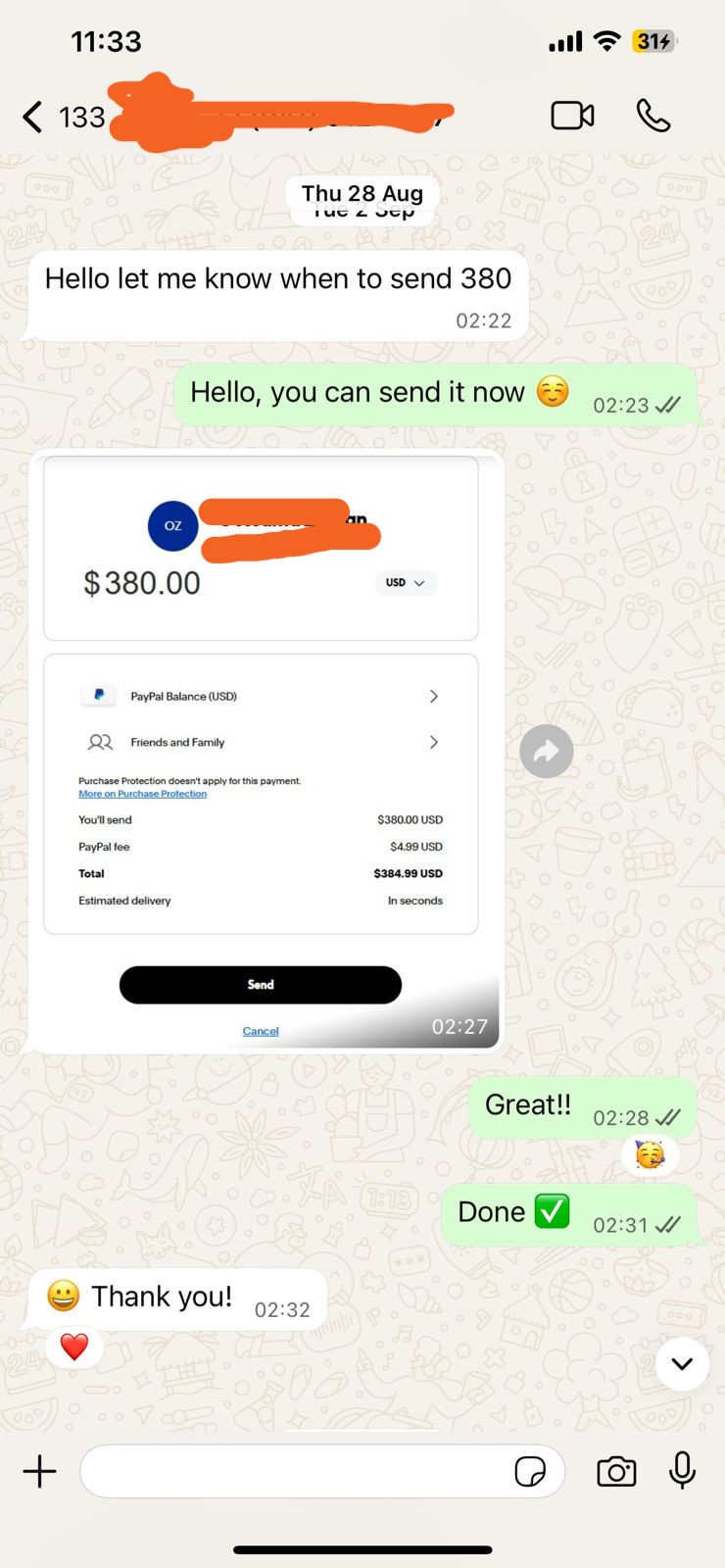 review our client