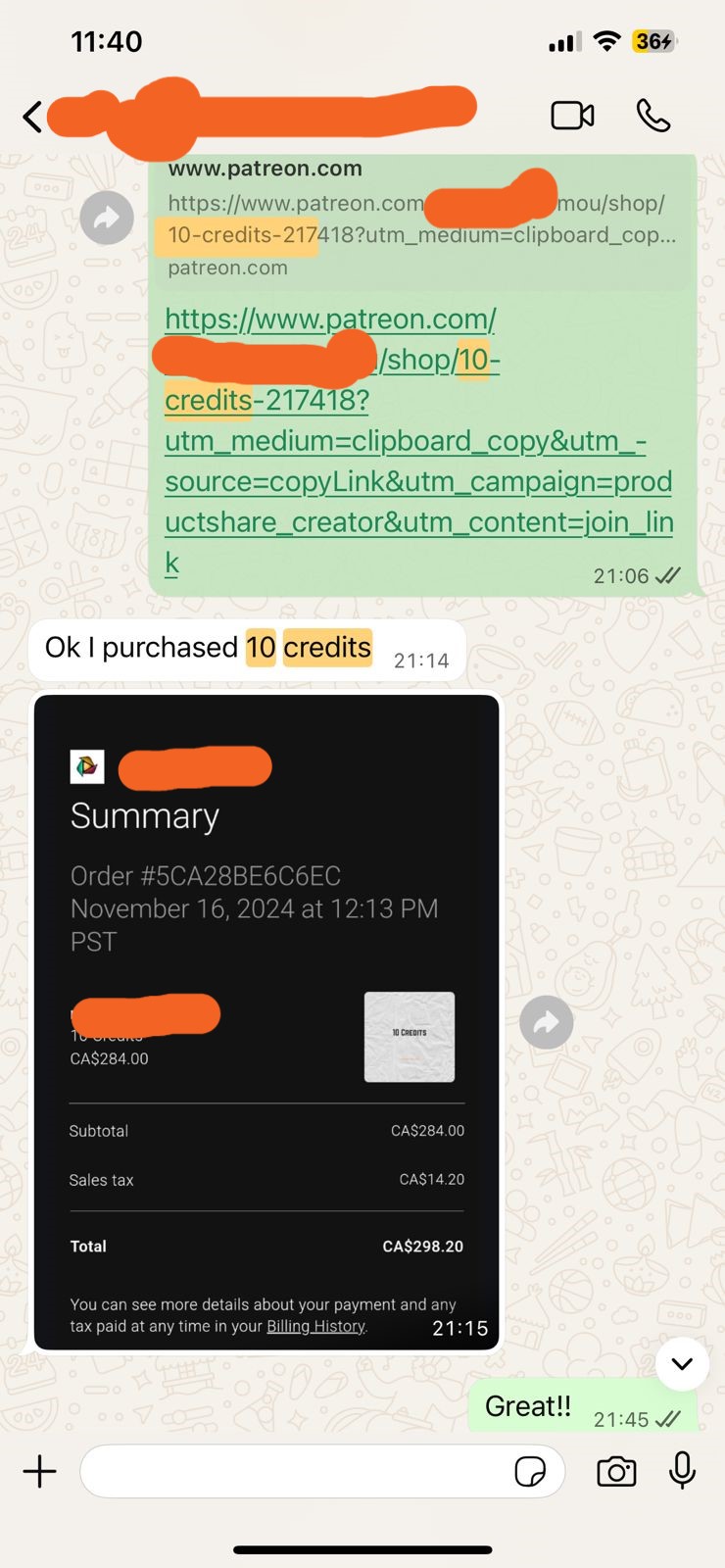 review our client
